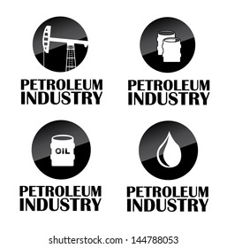 petroleum industry over white background vector illustration