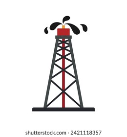 Petroleum industry. Vector fuel, oil, gas and energy illustration. Gasoline station or power symbol and element