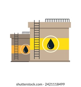 Petroleum industry. Vector fuel, oil, gas and energy illustration. Gasoline station or power symbol and element