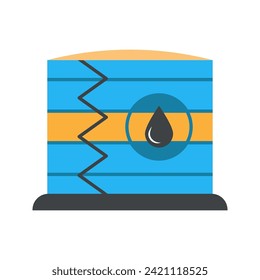 Petroleum industry. Vector fuel, oil, gas and energy illustration. Gasoline station or power symbol and element