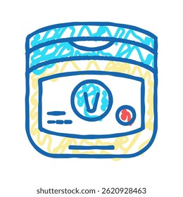 petróleo jelly pele seca tratar doodle ícone esboço vetor. vaselina pele seca tratar sinal. símbolo isolado ilustração