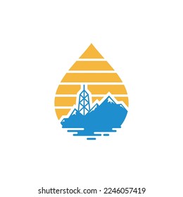 Petroleum mine logo, Oil Logo,  Oil and gas mine Logo