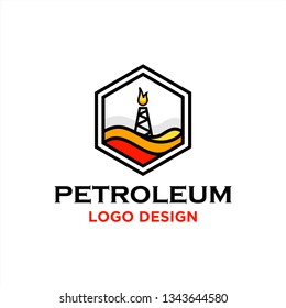 petroleum or offshore logo design inspiration. logo template. editable vector