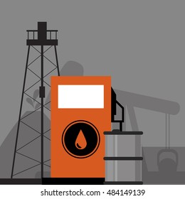 petroleum oil extraction and refinement related icons image 
