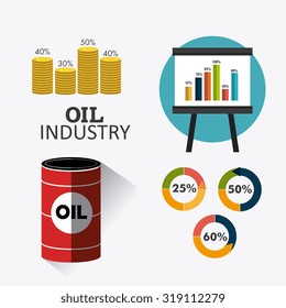 Petroleum and oil industry infographic design, vector illustration