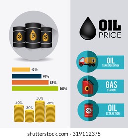Petroleum and oil industry infographic design, vector illustration