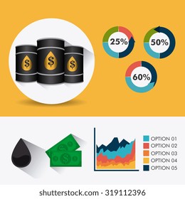 Petroleum and oil industry infographic design, vector illustration