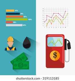 Petroleum and oil industry infographic design, vector illustration