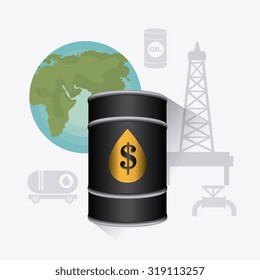 Petroleum and oil industry infographic design, vector illustration