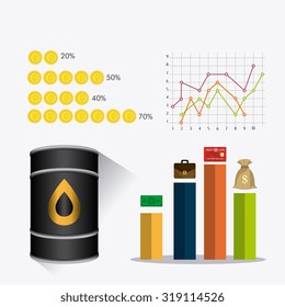 Petroleum and oil industry infographic design, vector illustration