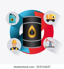 Petroleum and oil industry infographic design, vector illustration