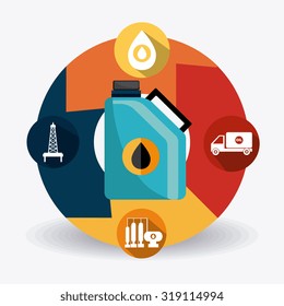 Petroleum and oil industry infographic design, vector illustration
