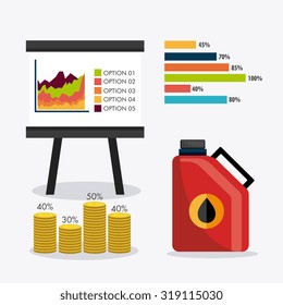 Petroleum and oil industry infographic design, vector illustration