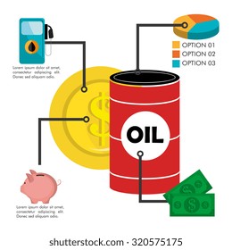 Petroleum and oil industry prices design, vector illustration