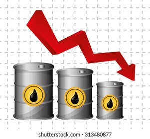 Petroleum and oil prices industrial companies, vector illustration