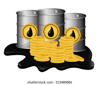 Petroleum and oil prices industrial companies, vector illustration