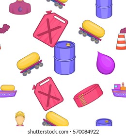 Petroleum pattern. Cartoon illustration of petroleum vector pattern for web