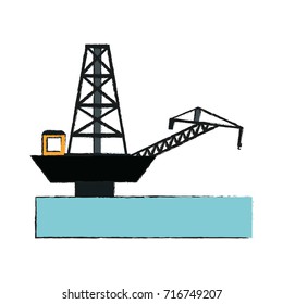 Petroleum pump in ocean