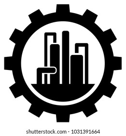 petroleum refining industry sign icon