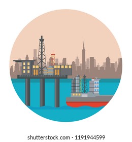 Petroleum sea plataform
