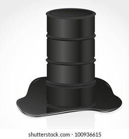 petroleum spill and gallon vector illustration
