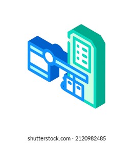 petroleum station isometric icon vector. petroleum station sign. isolated symbol illustration