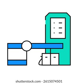 petroleum station line icon vector. petroleum station sign. isolated symbol illustration