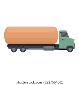 Petroleum tanker icon cartoon vector. Gasoline tanker. Truck tank