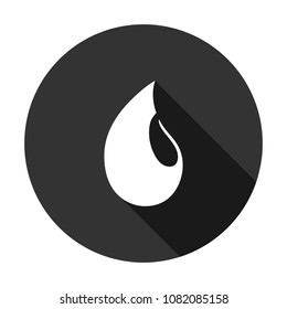Petroleum vector icon. oil drop vector icon with shadow, drop sign
