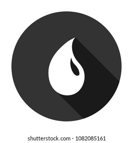 Petroleum vector icon. oil drop vector icon with shadow, drop sign
