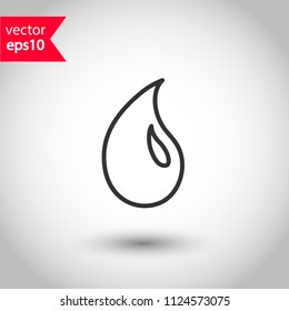 Petroleum vector icon. Oil drop icon. Ink drop vector icon. Water drop sign. Studio background. EPS 10 vector sign.