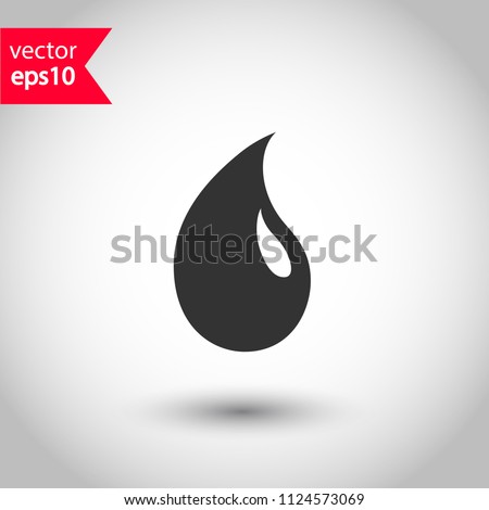 Petroleum vector icon. Oil drop icon. Ink drop vector icon. Water drop sign. Tear drop symbol. Studio background. EPS 10 vector flat sign.