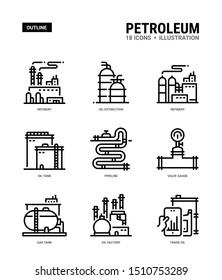 Petroleum Vector icons for web design, book, magazine, poster, ads, app, etc.