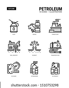 Petroleum Vector icons for web design, book, magazine, poster, ads, app, etc.