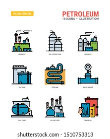 Petroleum Vector icons for web design, book, magazine, poster, ads, app, etc.