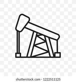 Petroleum vector linear icon isolated on transparent background, Petroleum transparency concept can be used for web and mobile