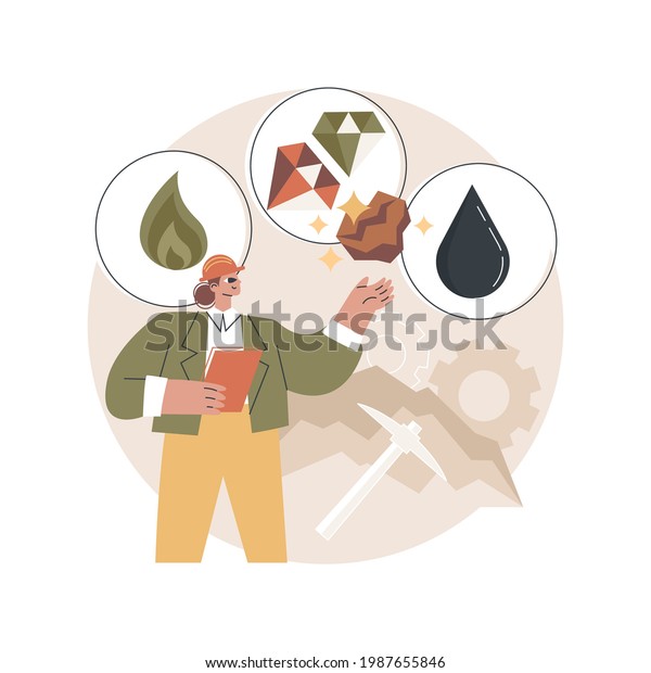 Petrology abstract concept vector illustration.
Rocks formation study, geology branch, university discipline,
mineral exploration, natural resources, experimental petrology
abstract metaphor.