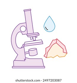 Vector de iconos de petrología. Elemento de geología