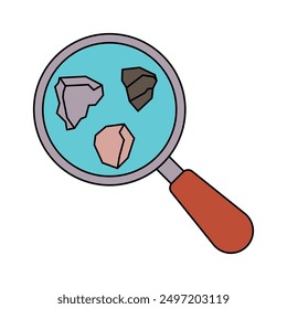 Vector de iconos de petrología. Elemento de geología