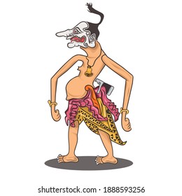 PETRUK Javanese Wayang Kulit Ilustrasion Art