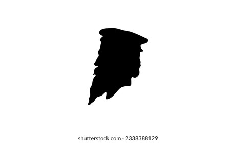 Petrus Apianus silhouette, high quality vector