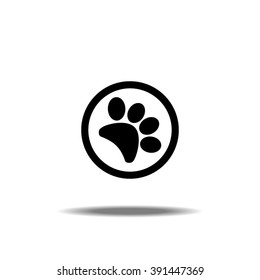 Pets Allowed / Animal Paw Icon Vector Illustration