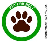 Pets allowed, pet friendly sign, vector illustration.