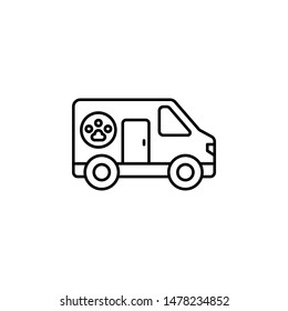 pets, ambulance icon. Simple thin line, outline vector of Petshop icons for UI and UX, website or mobile application