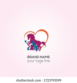 Pets animal vet clinic logo, Dog and cat health charity logo