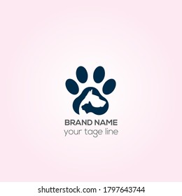 Pets Animal Vet Clinic Logo, Dog And Cat Health Cherty Logo