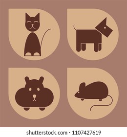 Pets animals icons
