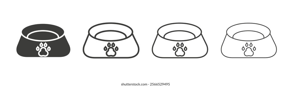 Pets bowl icon collection for website design, app, UI design.