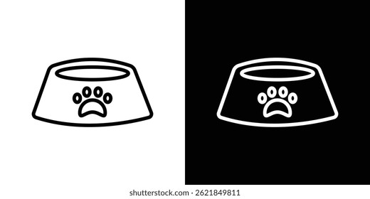 Pets bowl icon concept stroke on white background