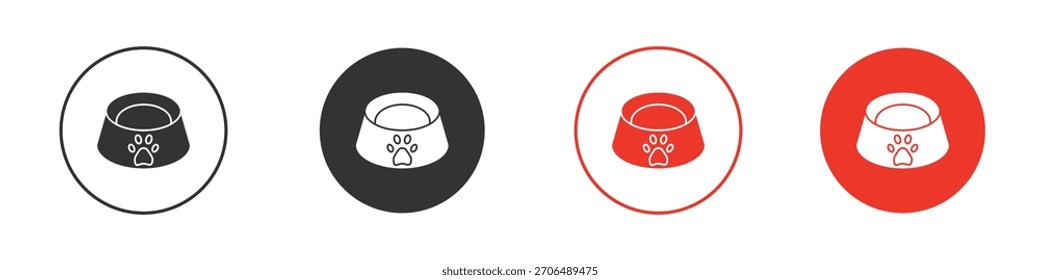Icono del cuenco de las mascotas. diseño del Vector del Web